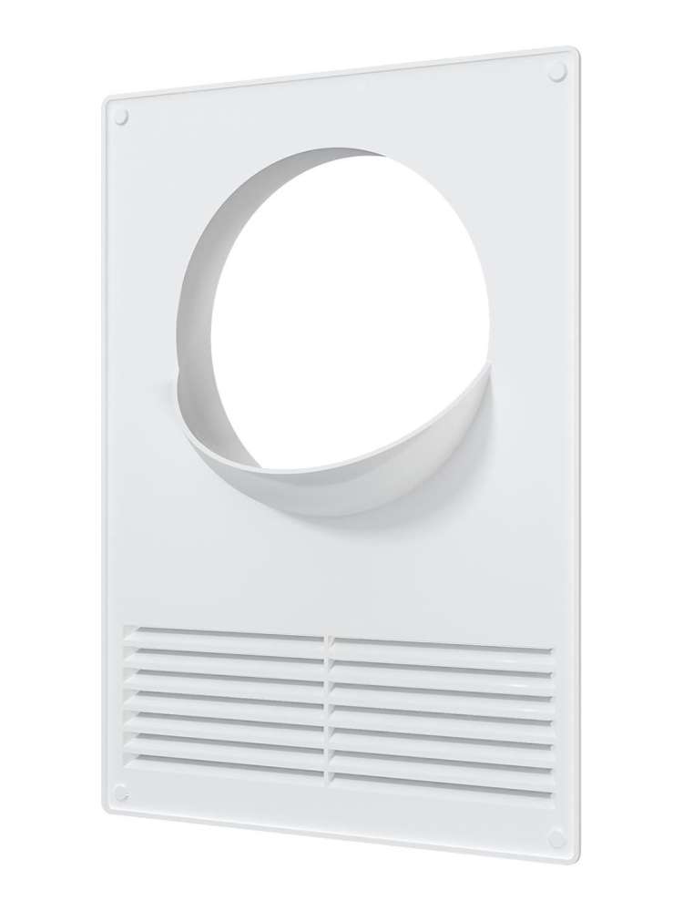 Площадка торцевая ПТПР фланец D125 решетка 180х250 пластик ERA