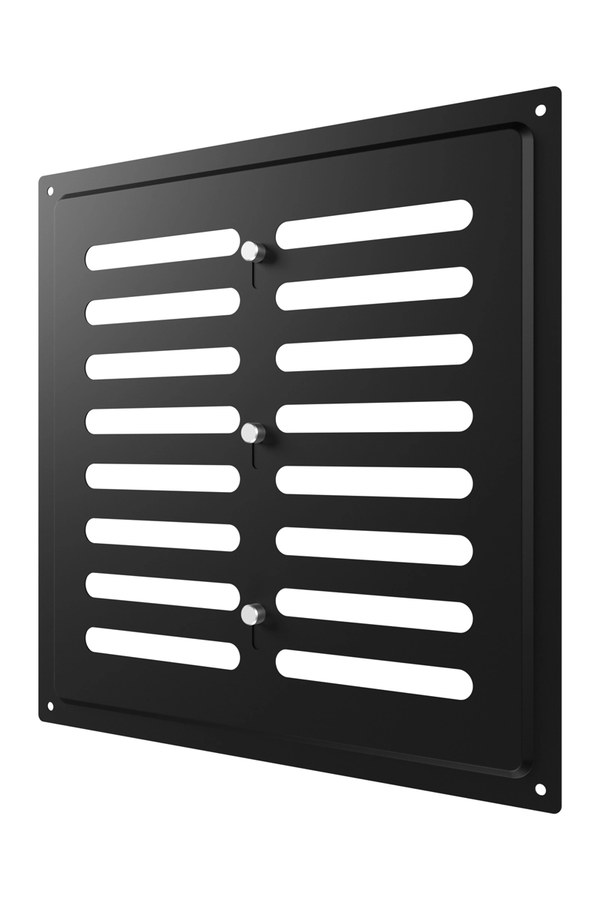 Решетка вентиляционная MER регулируемая 250х250 окрашенная сталь черный ERA