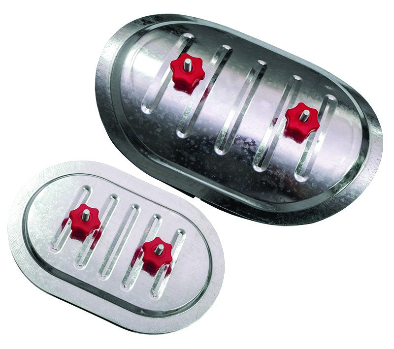 Лючок накладной CAD 250*150 mm Ø160 RED